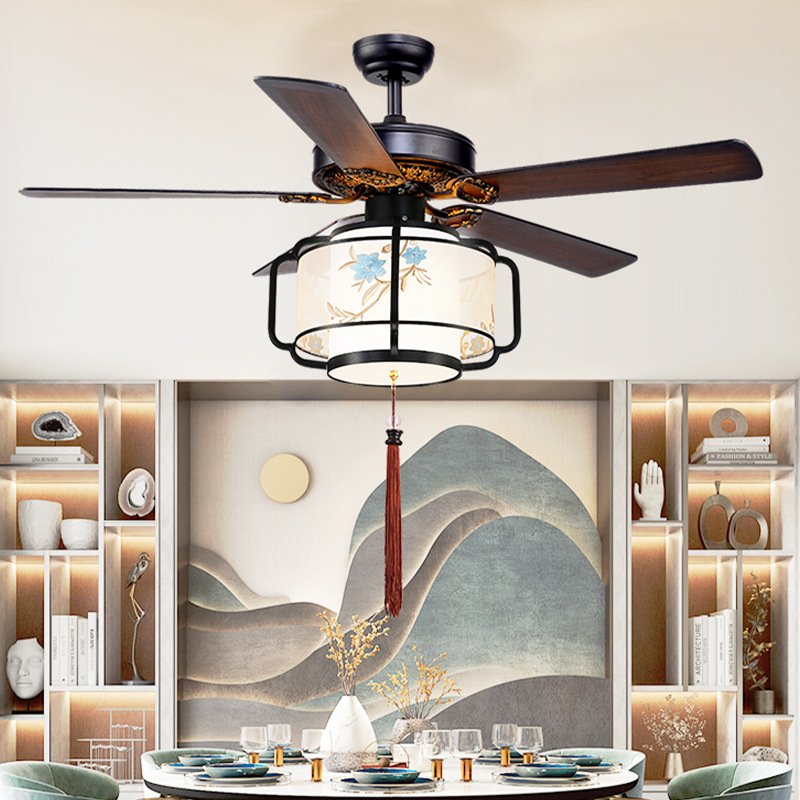 Morden Simple Chandeliers Fandelier With Ceiling Fan Remote Luxury Silent Ceiling Fans Gold With Light