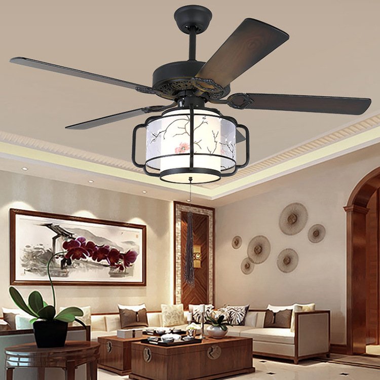 Morden Simple Chandeliers Fandelier With Ceiling Fan Remote Luxury Silent Ceiling Fans Gold With Light