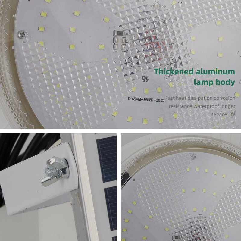 Remote Control IP65 Waterproof Solar Panel Energy Modern Indoor Outdoor Led Ceiling Light