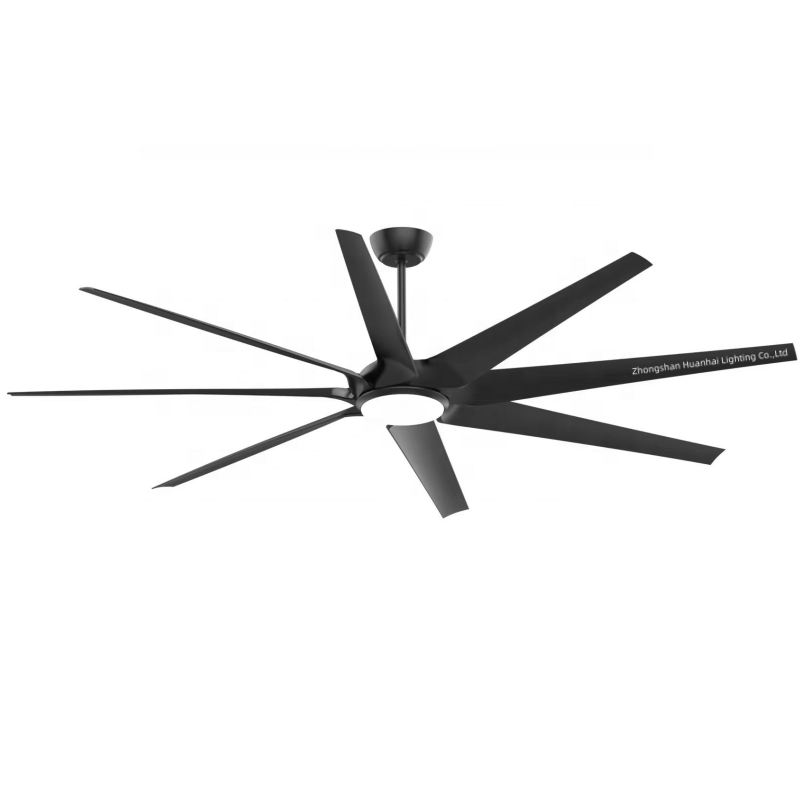Us Plug Industrial Remote Control 72 / 80 Inch Led Light Fan Ceiling For Warehouse Ventilation