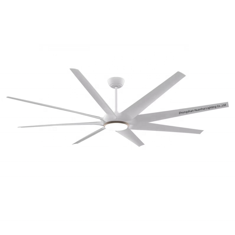 Us Plug Industrial Remote Control 72 / 80 Inch Led Light Fan Ceiling For Warehouse Ventilation