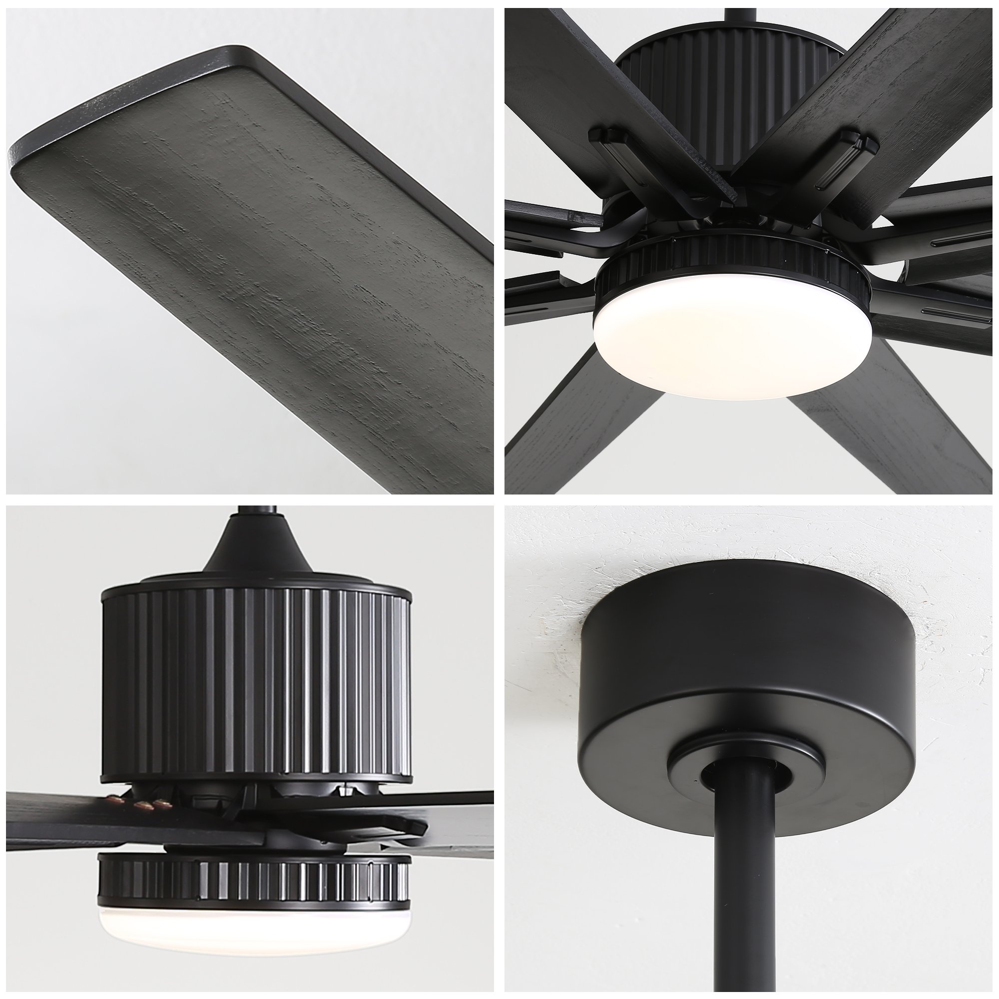 Factory Custom Indoor Noiseless Dc Motor 76 Inch Modern Large Industrial Big Ceiling Fan With Led Lights