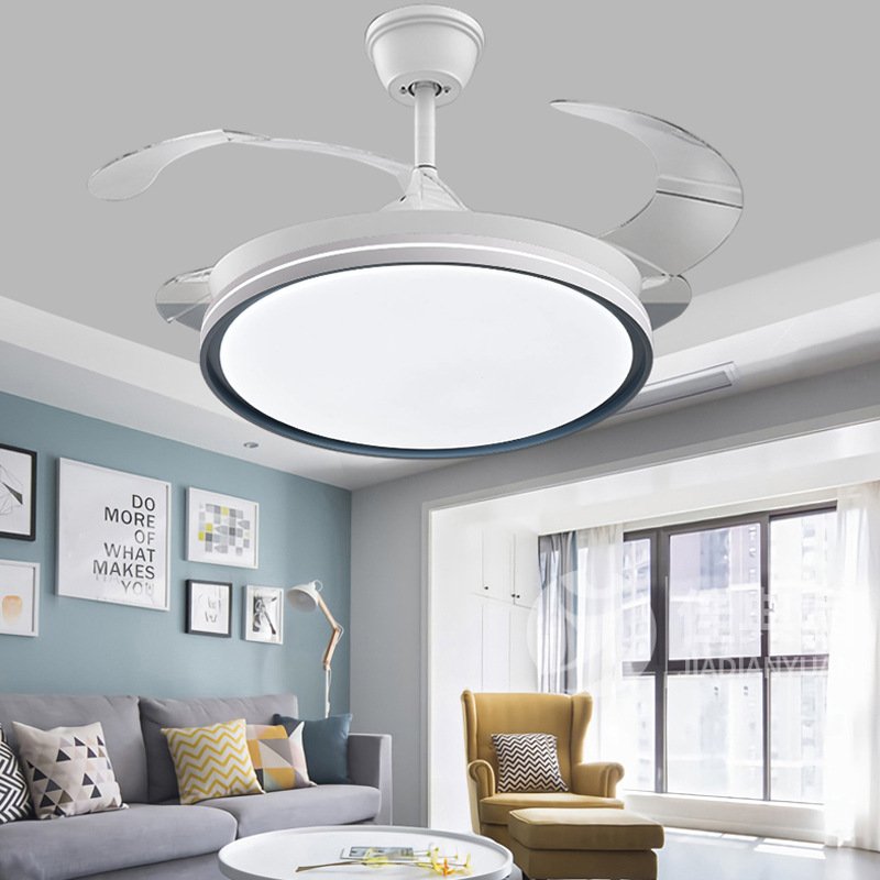 Remote Control Flush Mount Ceiling Fan ABS Blades Led Children Room Ceiling Fan Light With Remote Control Chandelier Fan Lamp