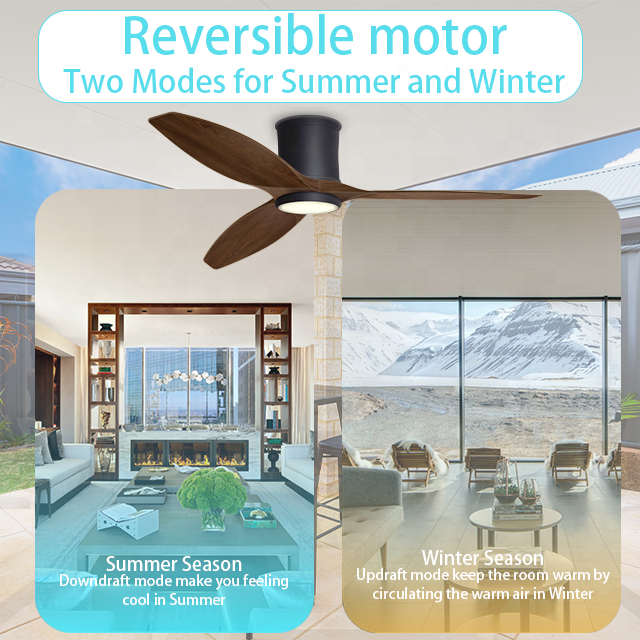 60 Inch Ceiling Fan with Lights Remote Control, Noiseless |Dimmable |6-Speed Outdoor Ceiling Fan with Light, Walnut 3 Blade Wood