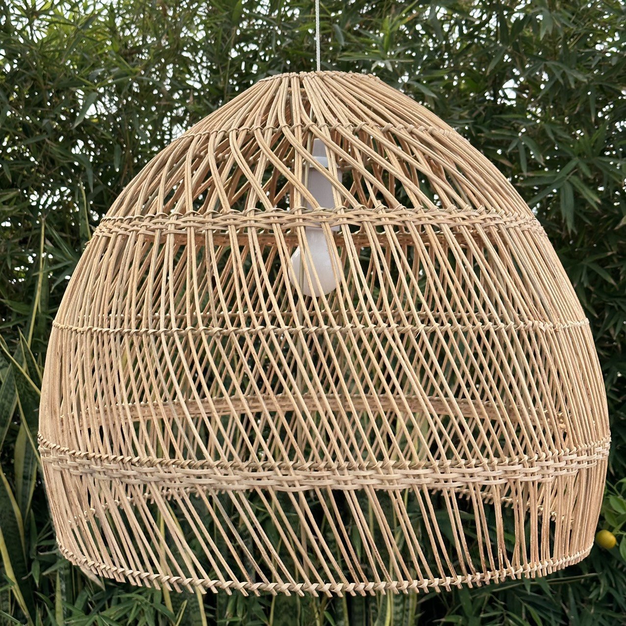 Hot trend 2023!!! indoor/outdoor handmade rattan chandelier and pendant light, wicker lamp shape, rattan hanging light
