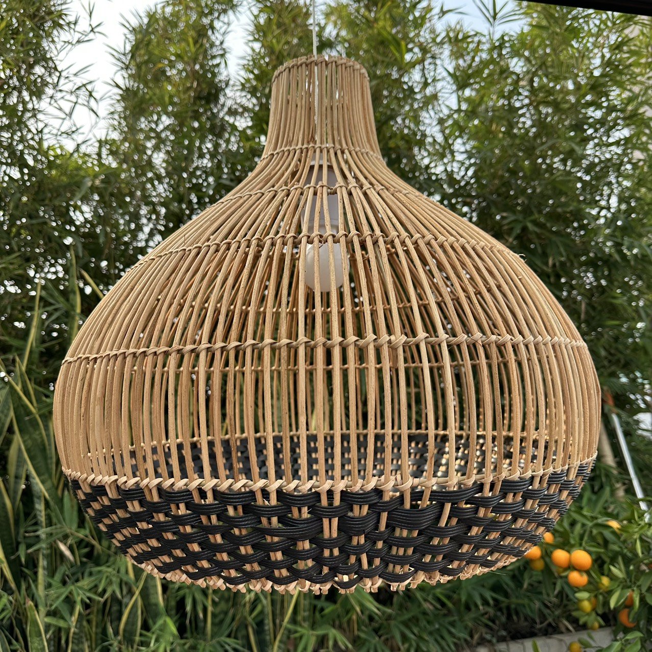 Hot trend 2023!!! indoor/outdoor handmade rattan chandelier and pendant light, wicker lamp shape, rattan hanging light