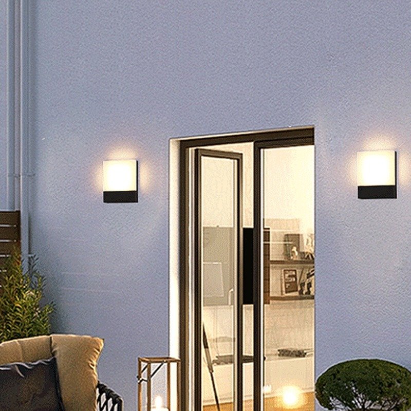 Modern Outdoor 6w/12w Wall Light Outside Led Wall Light Waterproof Ip65 Porch Garden Wall Lamp Ac 85-265v