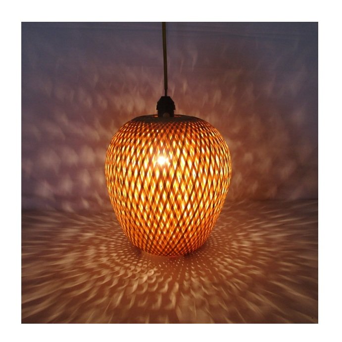 Smooth Luxurious Modern handmade wicker rattan bamboo ceiling lamp shape Pendant modern style rattan bamboo chandelier