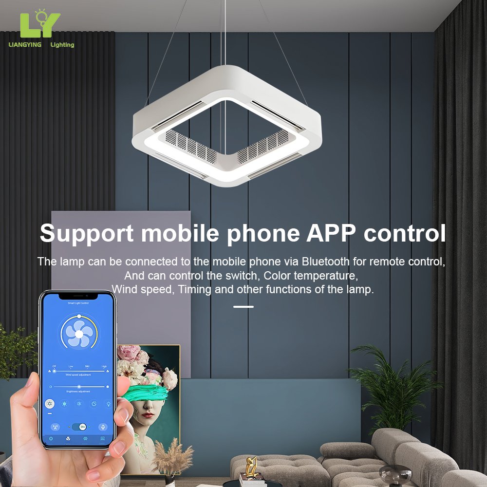 Luxury Ac Dc Small Big Large Chandelier Smart Modern Outdoor Bladeless Wooden Led Ceiling Fan With Lamp Light Fans