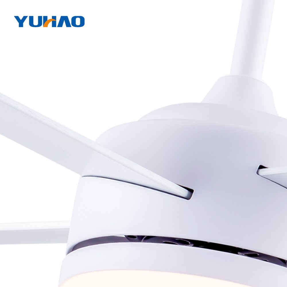 52" White Modern 4 Blades High Air Volume Comfortable Wind 6 Speed Led Lighting Ceiling Fan