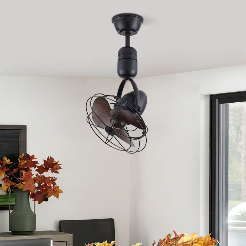 ECO Wall Fan in Stock 12 Inch Black Best Seller Oscillating Fan Metal Cage BLDC Motor Remote Control Ceiling Fan
