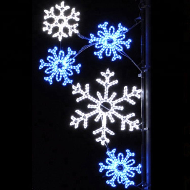 Outdoor Christmas Decoration 2d Motif Snowflake Light With Rgb Emitting Color Ip65 Rated Factory Priced For Home Outdoor Decor