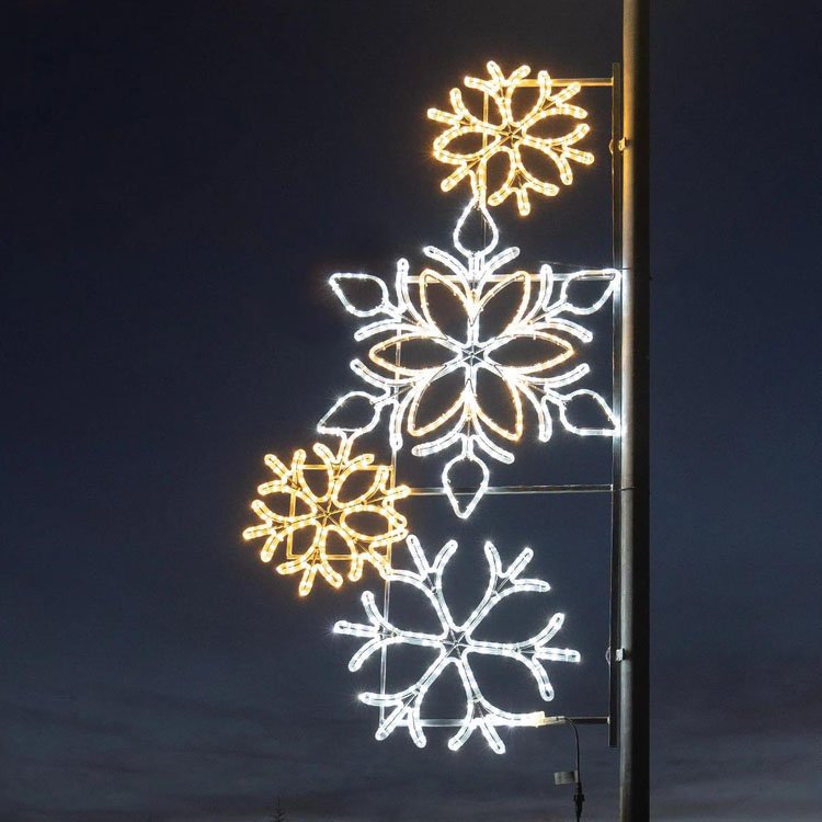 Outdoor Christmas Decoration 2d Motif Snowflake Light With Rgb Emitting Color Ip65 Rated Factory Priced For Home Outdoor Decor