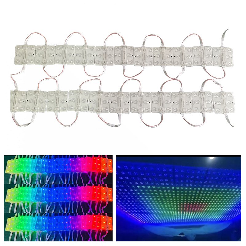 DC24V smd 3030 Outdoor Waterproof IP68 rgb square led modules with lens 5years warranty module led light for signage ceiling