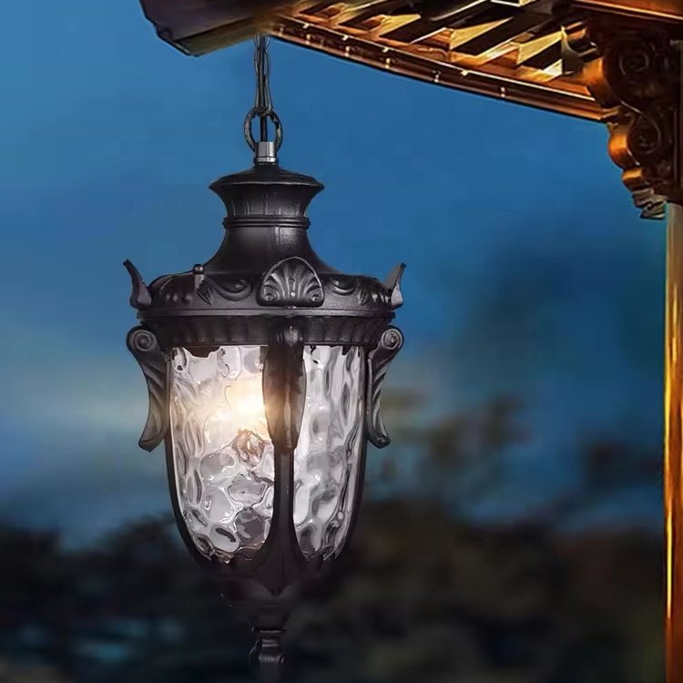 European style antique chandelier, outdoor waterproof garden corridor, pavilion, sunlight room door, balcony, courtyard light