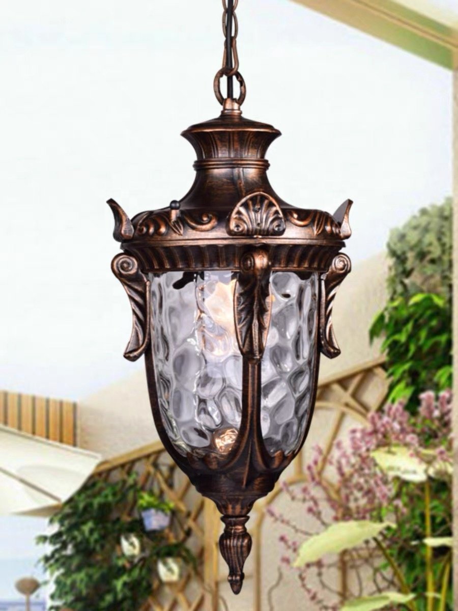 European style antique chandelier, outdoor waterproof garden corridor, pavilion, sunlight room door, balcony, courtyard light