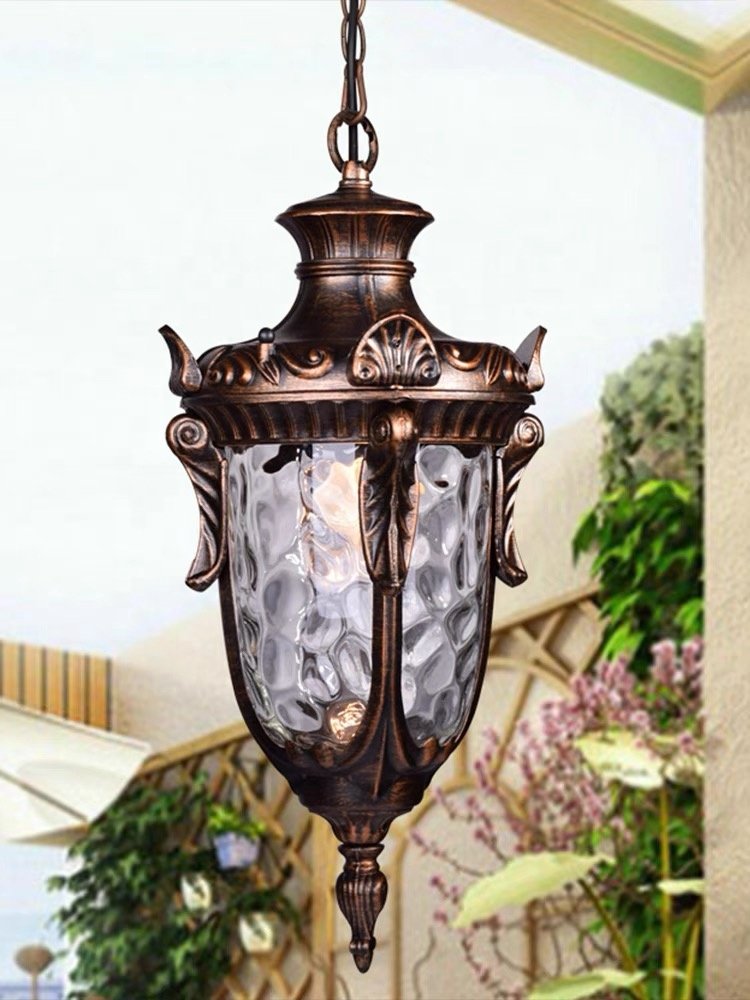 European style antique chandelier, outdoor waterproof garden corridor, pavilion, sunlight room door, balcony, courtyard light