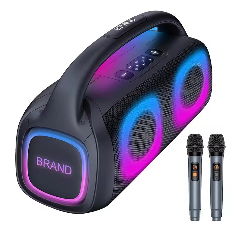 Party fun 5inch speaker 40W RGB outdoor portable speakers with mic Karaoke