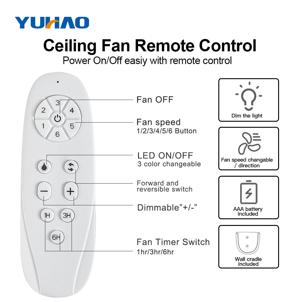 52" 12V 24V 110V 220V Modern White Ceiling Fan Remote Control High Airflow Led Ceiling Fan With Light