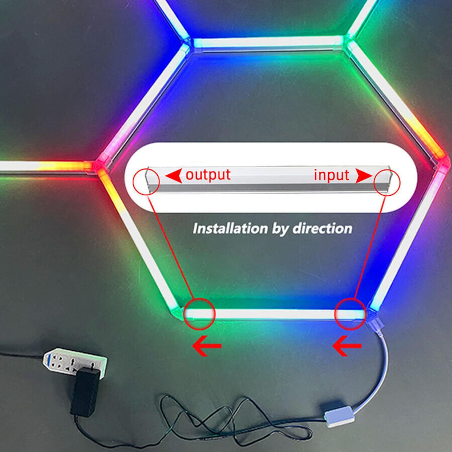 SUEZ Hot Sale High Quality Light Hexagonal RGB Light DIY Commercial rgb hexagon light For Decoration