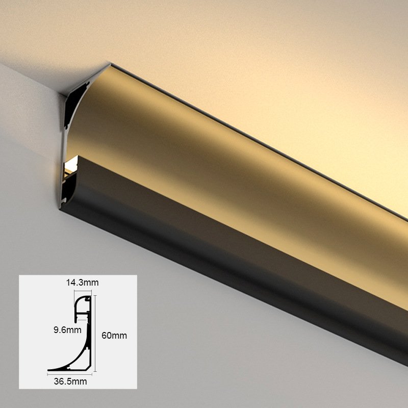 Ceiling-Free Linear Slot Line LED Wall Washer Bright Top Corner Skirting Line Lamp Easy Installation with LED Wall Washer