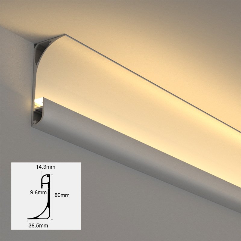 Ceiling-Free Linear Slot Line LED Wall Washer Bright Top Corner Skirting Line Lamp Easy Installation with LED Wall Washer