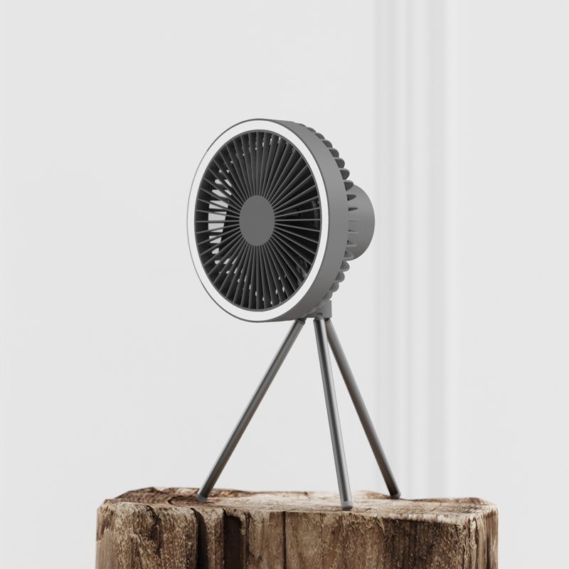 Modern new tripod camping fan with light charging ceiling fan battery operated rechargeable fans