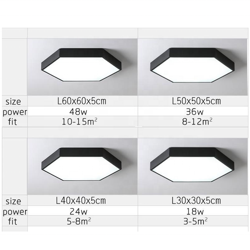 Nordic bedroom balcony living room lamp acrylic ultra-thin hexagonal LED corridor ceiling led light
