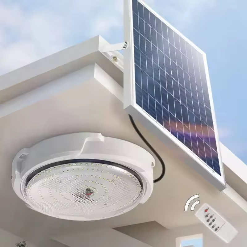 60W 100W Solar Ceiling Light with Remote Control Solar Light Lamp For Indoor Solar Home Use Waterproof IP67 Easy Installation