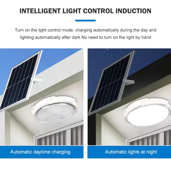 60W 100W Solar Ceiling Light with Remote Control Solar Light Lamp For Indoor Solar Home Use Waterproof IP67 Easy Installation