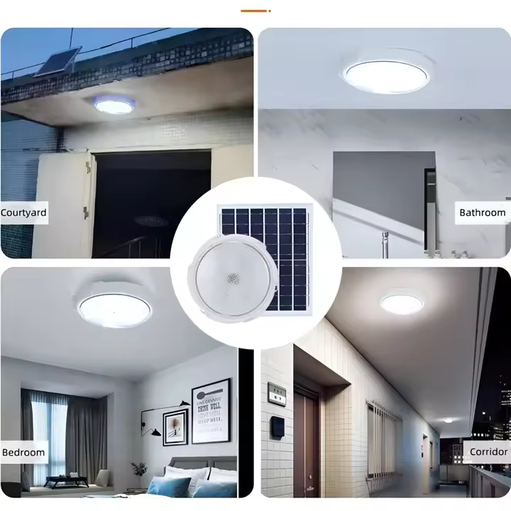60W 100W Solar Ceiling Light with Remote Control Solar Light Lamp For Indoor Solar Home Use Waterproof IP67 Easy Installation