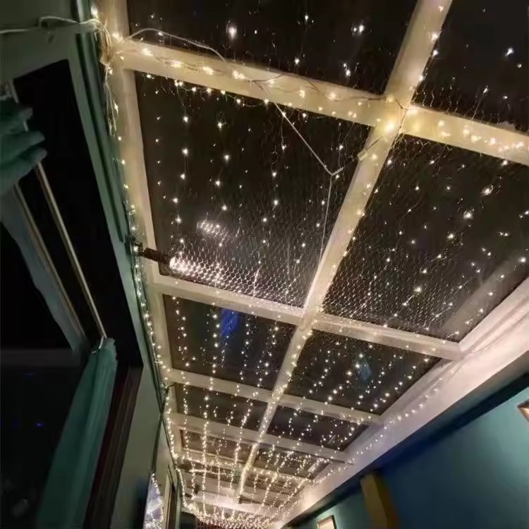 Led wedding romantic Christmas outdoor indoor ceiling decorative star light net