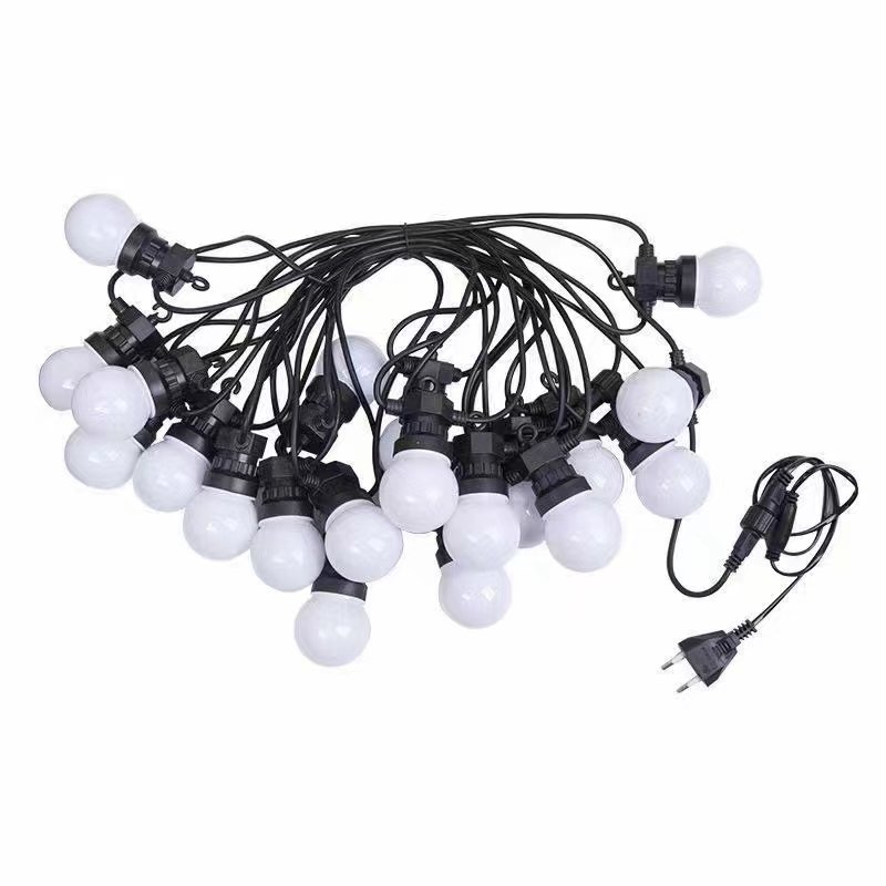Large round ball light string wedding ceiling decoration LED color flashing light Courtyard canopy decoration light