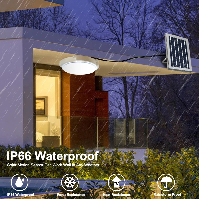 Outdoor Indoor Lighting Waterproof Ip65 Solar Led Ceiling Light With Remote Control Solar Panel For Home Garden Corridor