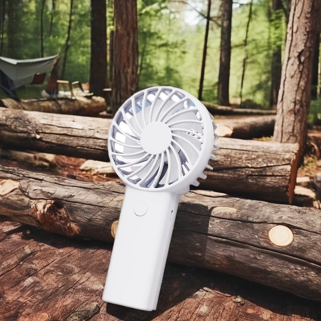 Portable Handheld Electric Fan Light Mini Household Car RV Outdoor Use Three Wind Speed Options
