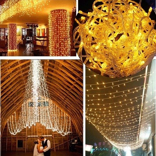 IP65 Waterproof Outdoor Window Smart USB LED Curtain Fairy String Light Christmas Luminous Lamp Beads