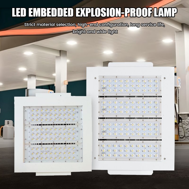 Aluminum 5 Years Warranty Outdoor 100w 150w 200w 250w 300w 500w Gas Station LED Canopy Light for Petrol Station Outdoor Ceiling
