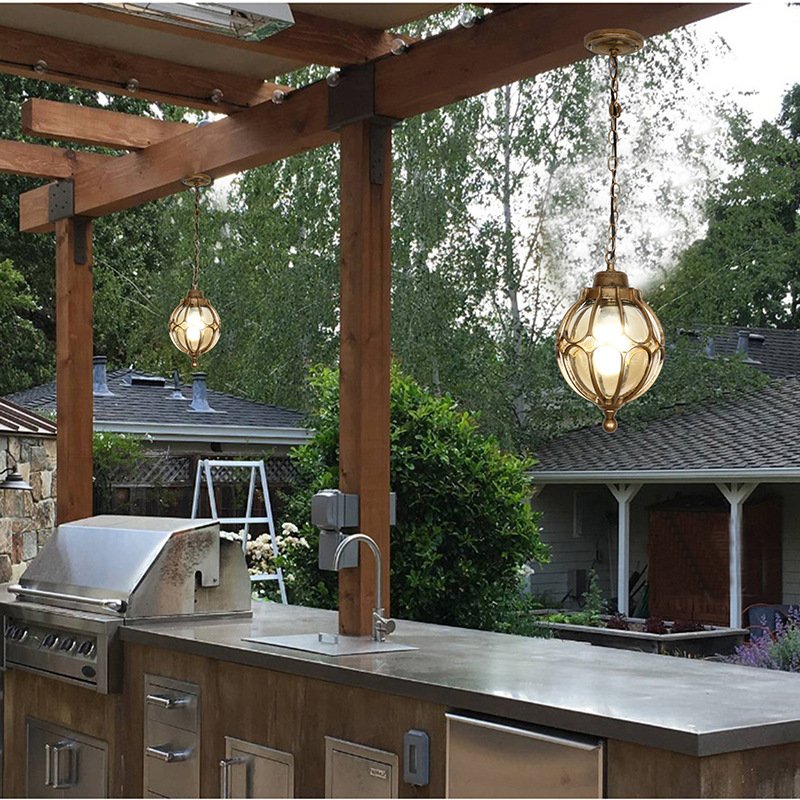 American outdoor waterproof and rust-proof garden lamps corridor balcony lamps outdoor villa garden chandelier
