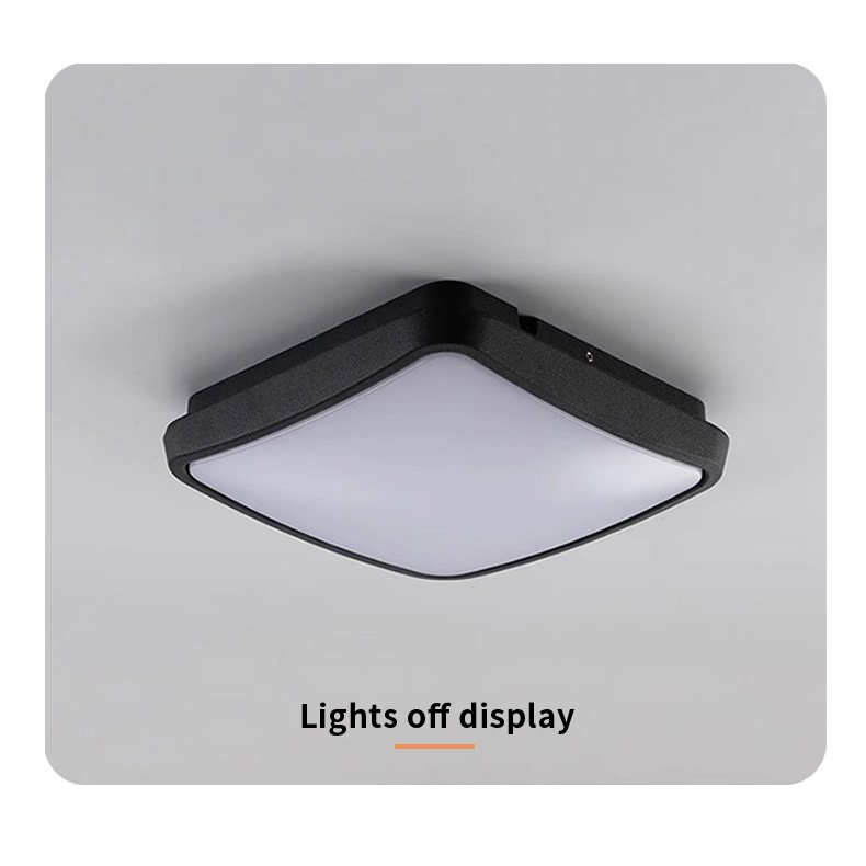 High Quality Aluminium Outside Ip65 Waterproof Bulkhead Ceiling Lamp Surface Mounted Square 24w Led Exterior Wall Lamp