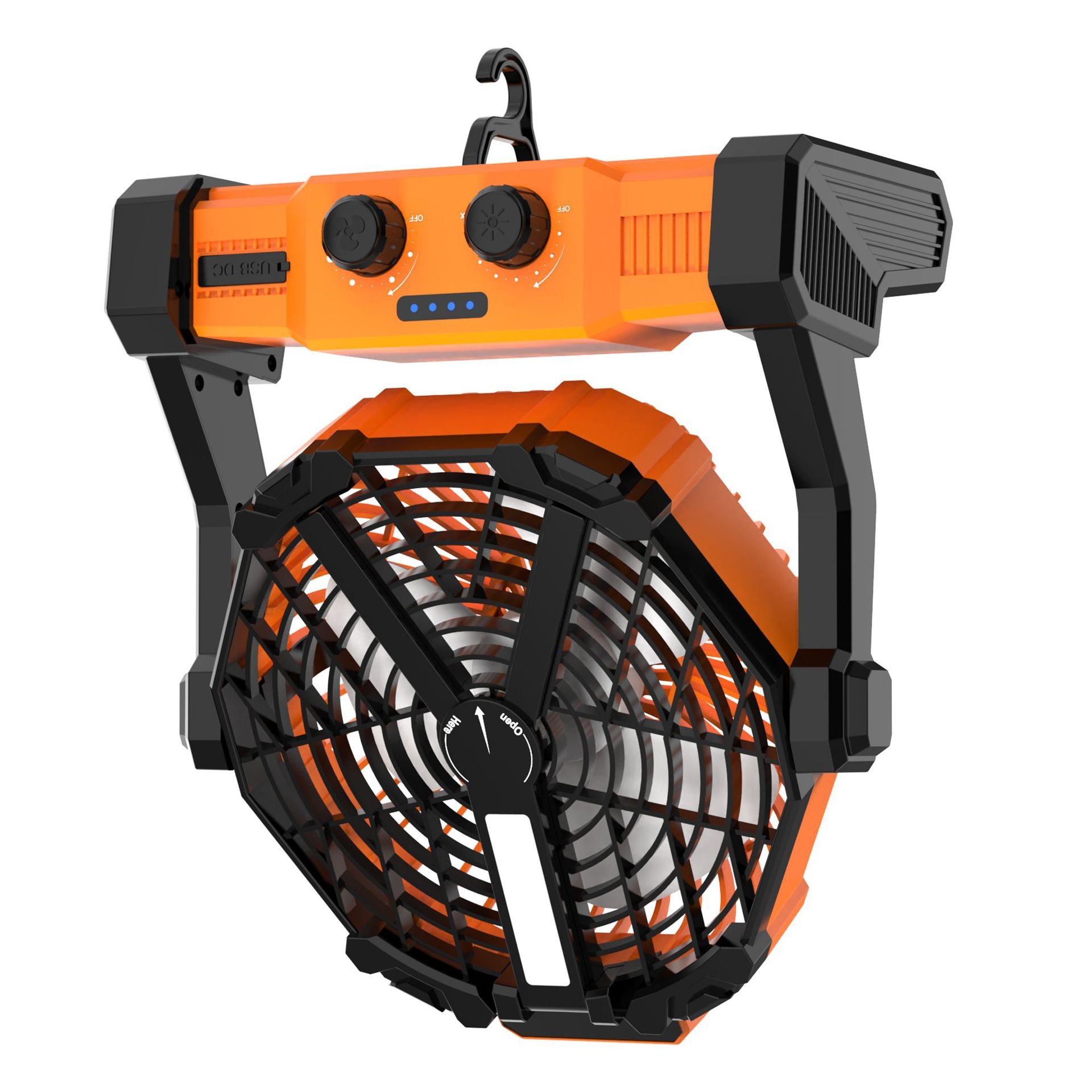 Jetshark Outdoor Portable Rechargeable Camping Small Quiet Fan Usb Cooling for Travel Fishing With Hook Ceiling Fan