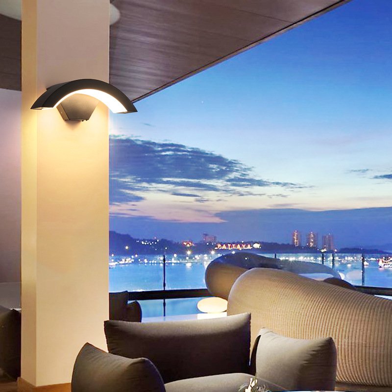 Outdoor LED human sensing wall lamp, staircase, balcony, corridor, waterproof terrace, minimalist courtyard wall lamp