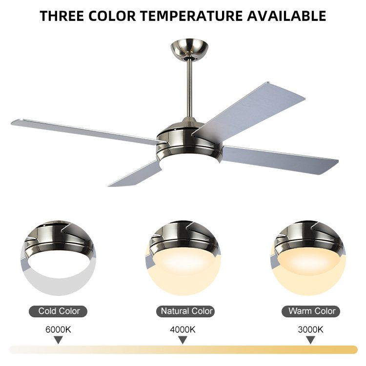 Luxury modern fan lamp chandelier AC 52 inch remote control livingroom electric home Nordic LED ceiling fan with light