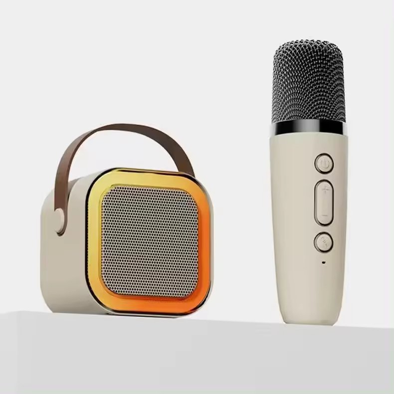 2023 Newest K12 Wireless Mini Karaoke Speaker And Microphone Portable Home Bt Party Speaker Mic Gift