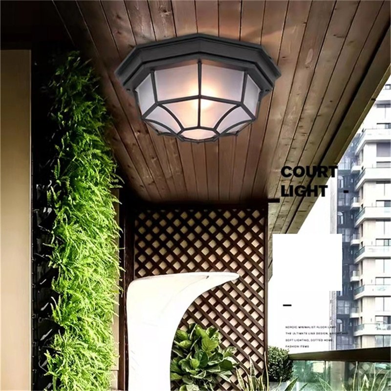 Outdoor Fixtures Classical LED Retro Waterproof Lighting Decorative for Home Corridor Ceiling Lamp