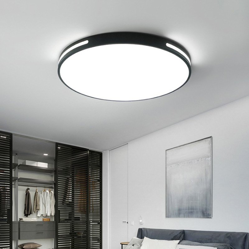 American-style ceiling light LED living room bedroom light aisle golden warm modern simple round balcony study lighting