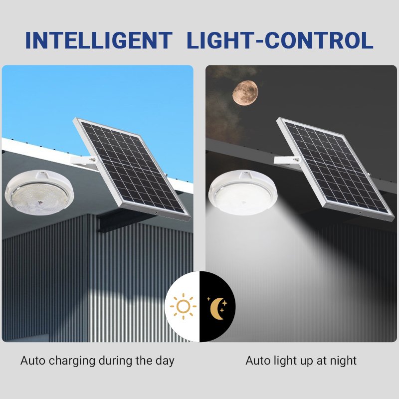 Solar Light Outdoor Brightness 50W 80W 100W 200W Indoor Solar Panel Ceiling Light