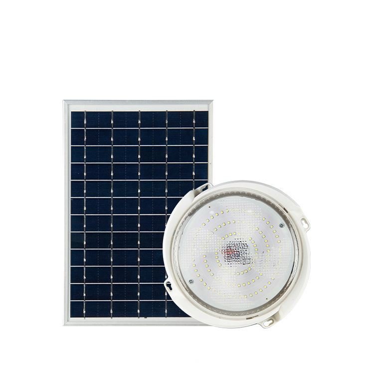 Outdoor Indoor Lighting Waterproof Ip65 Solar Led Ceiling Light With Remote Control Solar Panel For Home Garden Corridor