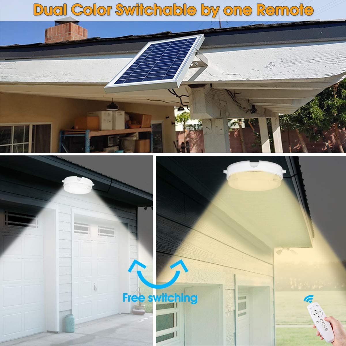 50W LED energy lamp indoor balcony courtyard lamp outdoor waterproof solar ceiling light