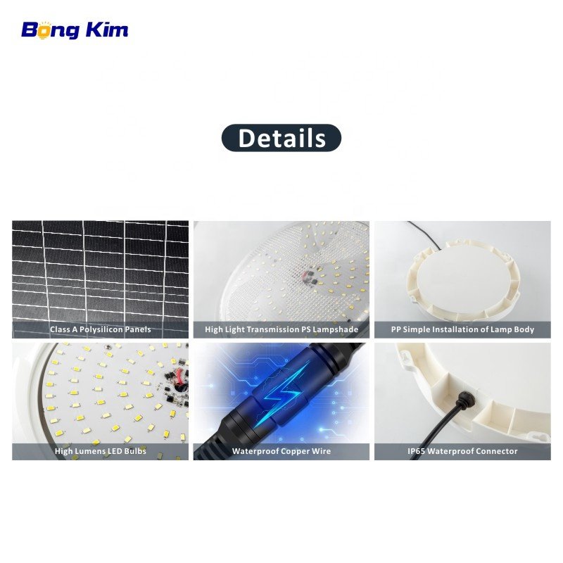 Bongkim hot selling products 2023 Waterproof Pathway outdoor solar ceiling light