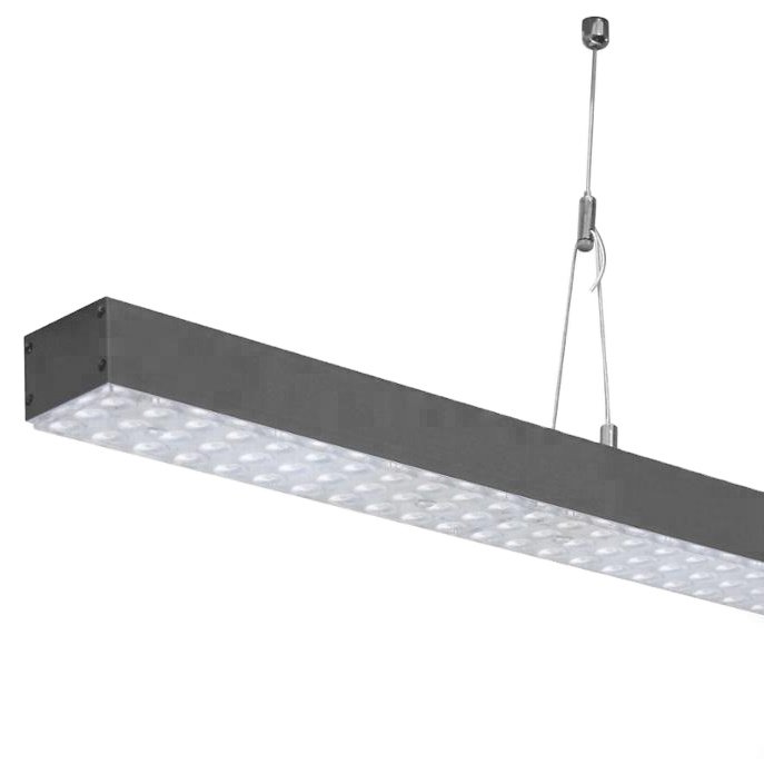 2023 hanging panel linear led ceiling light fixture 40W 50W office linear light